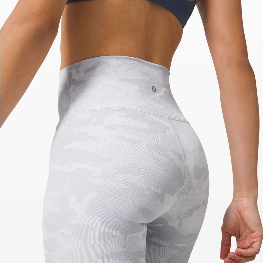 Lululemon Athletica Light Gray Camo Leggings
